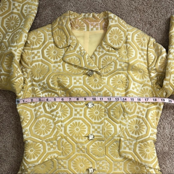 Vintage Rothmoor Coat Gold Full Length Button Down Fully Lined Winter Overcoat - Picture 11 of 17